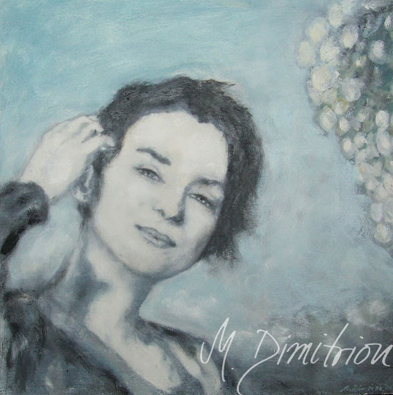 Frau mit rauchender Zigarette