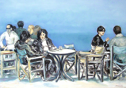 Frau mit rauchender Zigarette