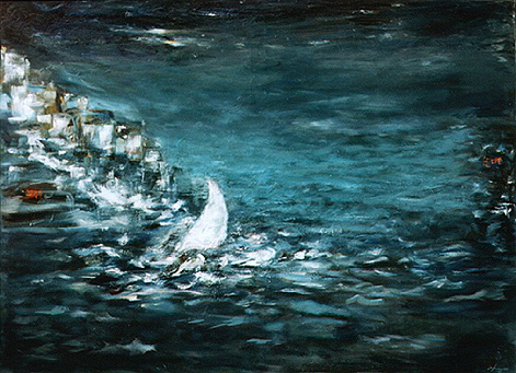 Frau mit rauchender Zigarette