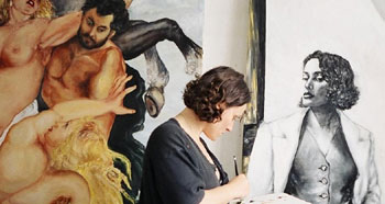 Straße mit Schuhreparaturgeschäft