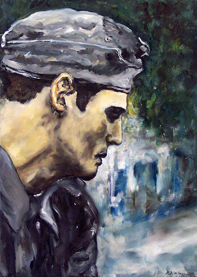 Frau mit rauchender Zigarette