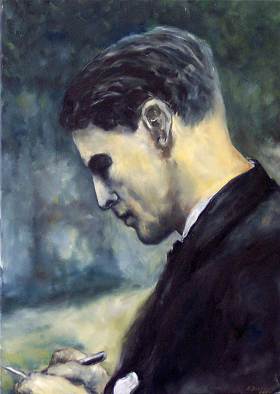 Städtische Szene mit Menschenmenge