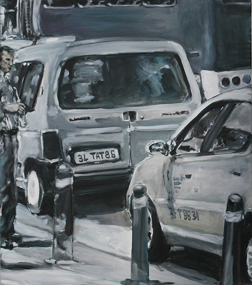 Frau mit rauchender Zigarette