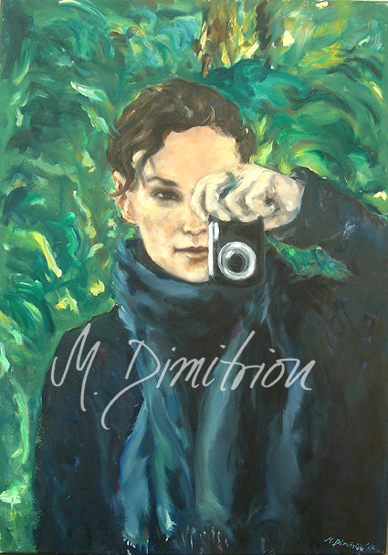 Städtische Szene mit Menschenmenge