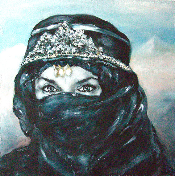 Städtische Szene mit Menschenmenge